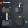 Гантель гексагональная UNIX FIT 25 кг обрезиненная DBHEX25x2